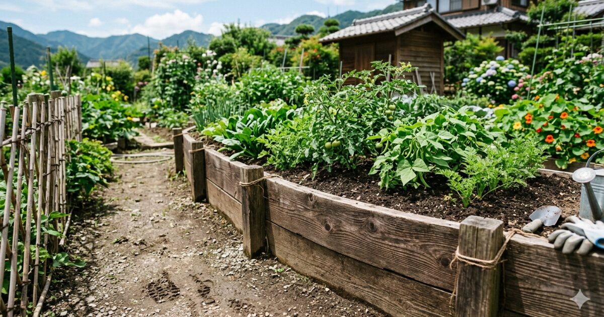 家庭菜園の土留めに使えるおすすめ資材15選のイメージ図