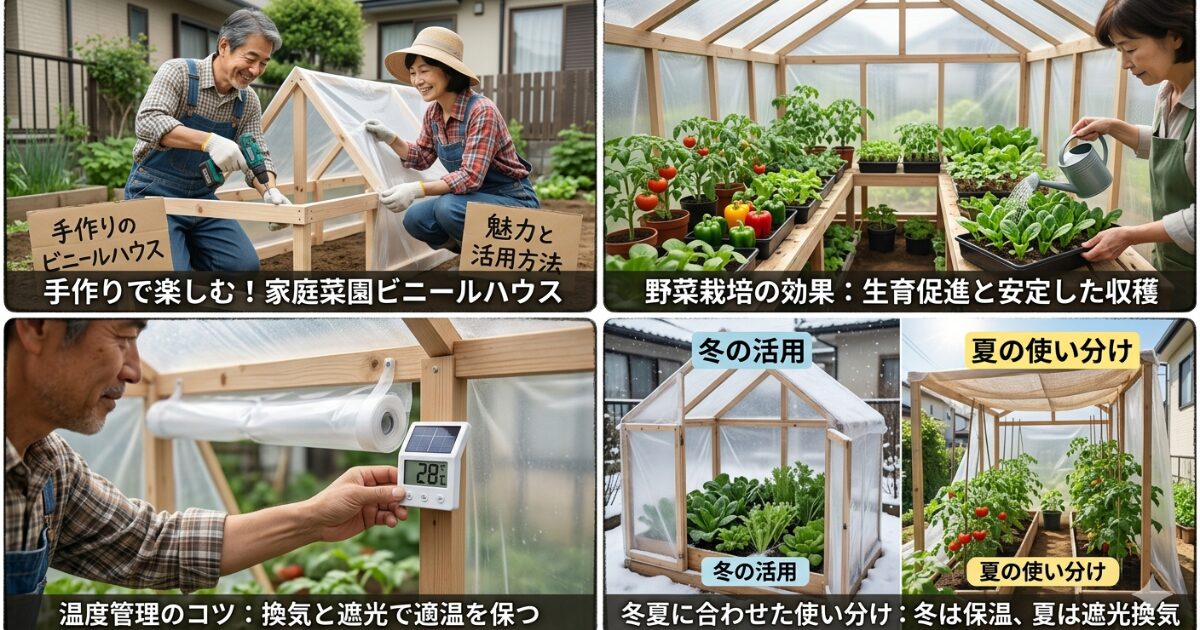 家庭菜園ビニールハウスの作り方と費用を徹底解説！小型自作のコツから