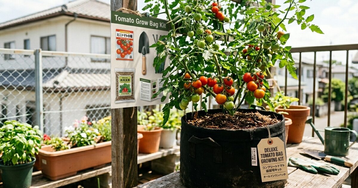 トマトの袋栽培のイメージ図