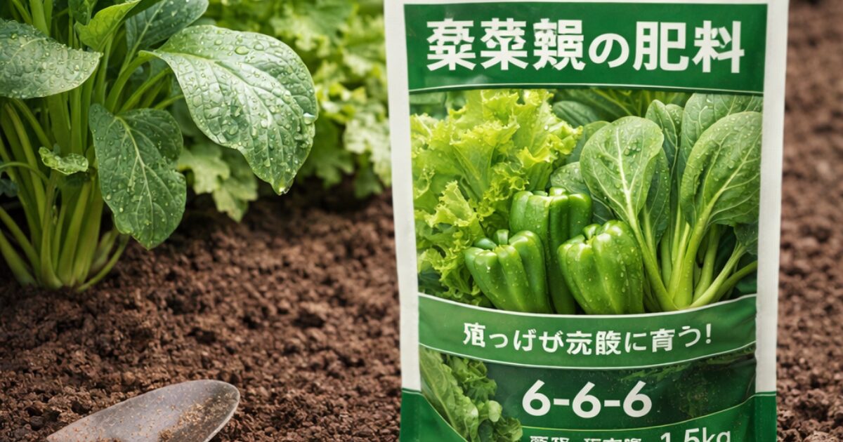 葉物野菜の肥料のイメージ図