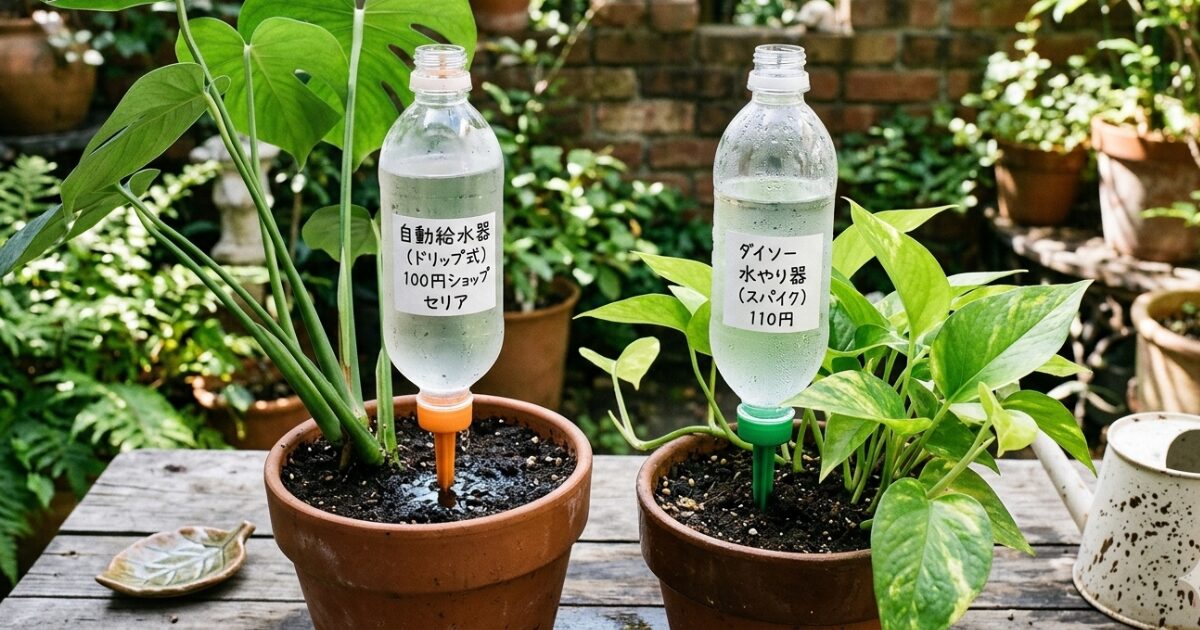 100円均一の自動水やり機イメージ図