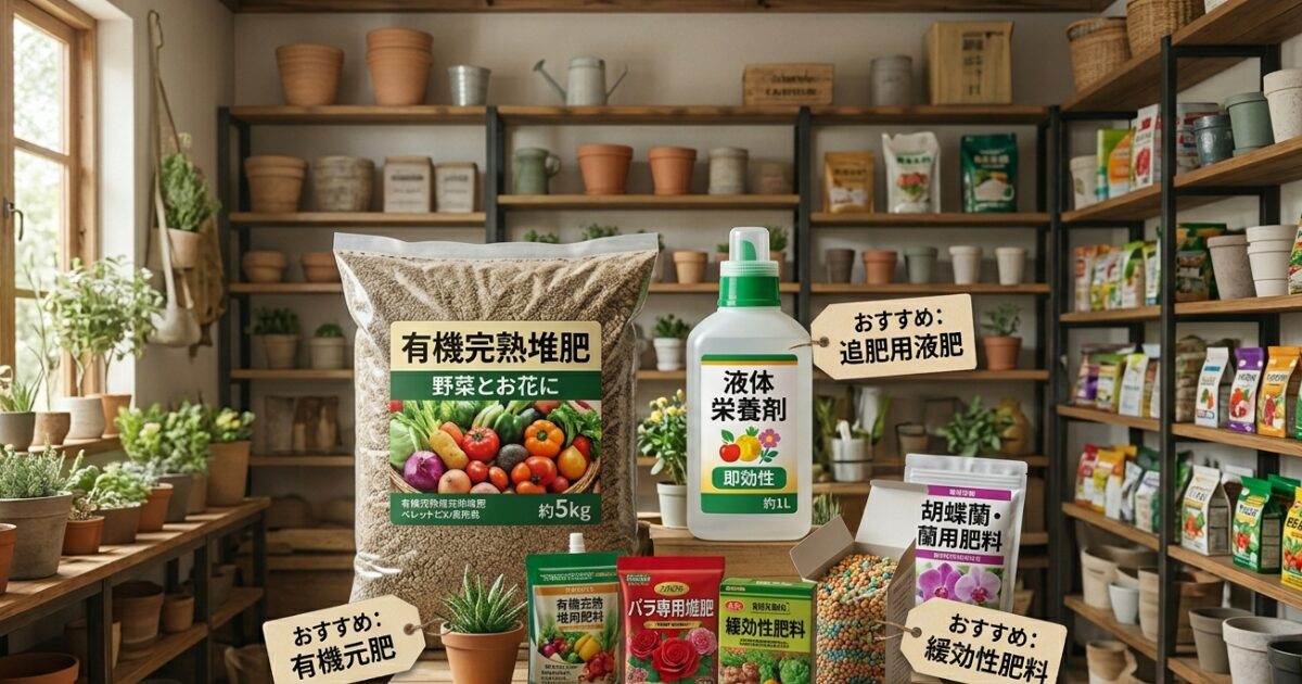 たくさんの種類の肥料のイメージ図