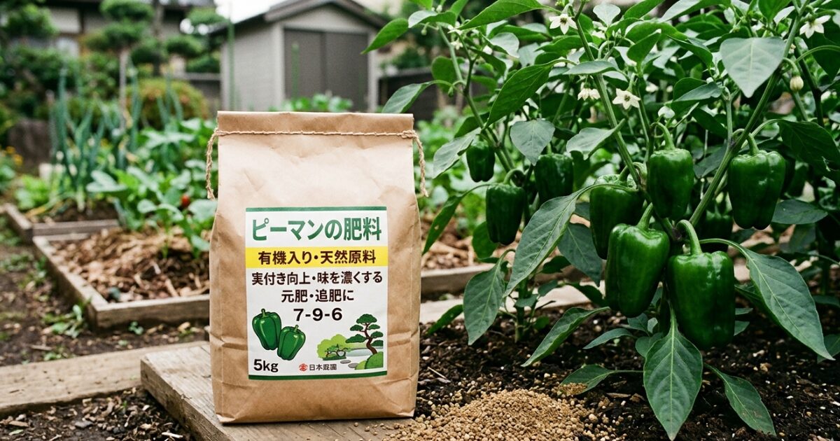 ピーマンの肥料のイメージ図