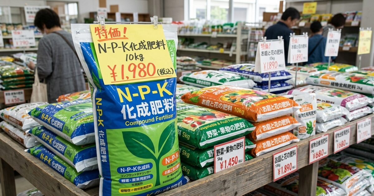肥料が売られているイメージ図