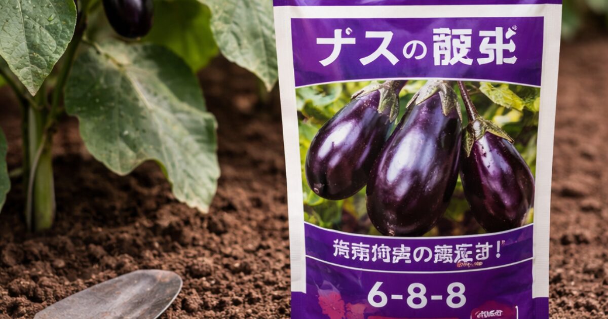 ナスの肥料のイメージ図