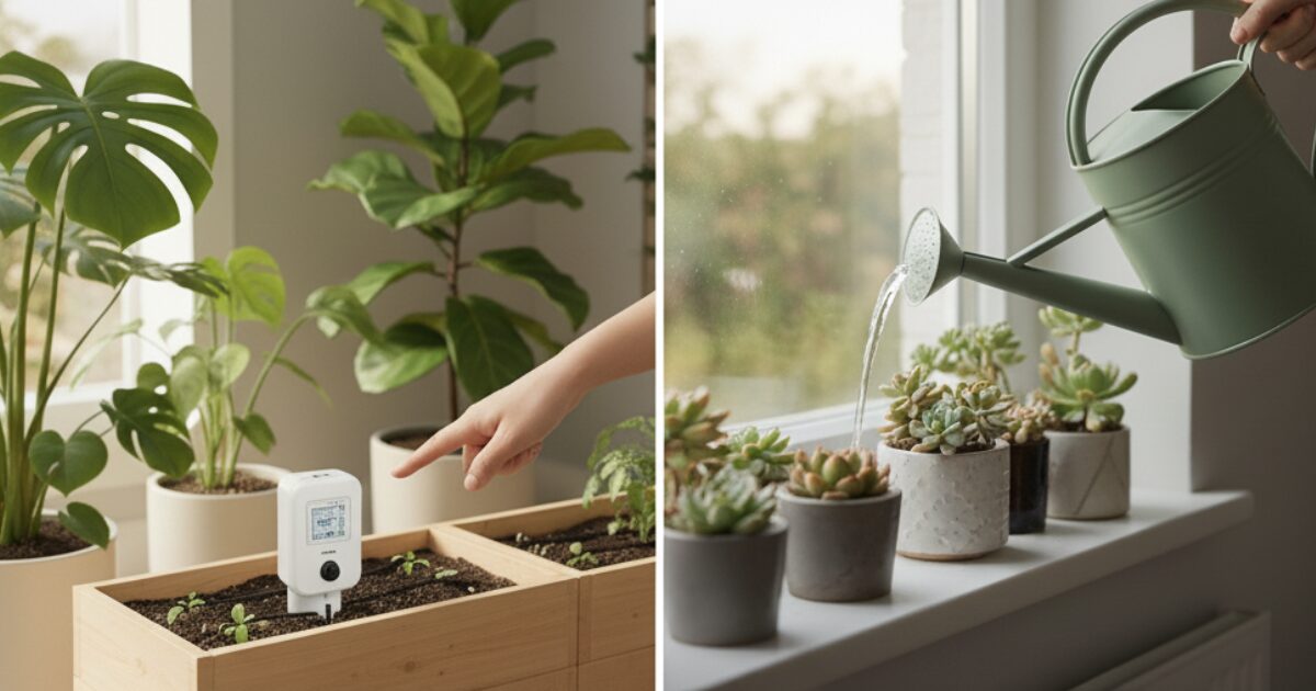 2種類の自動水やり機のイメージ図