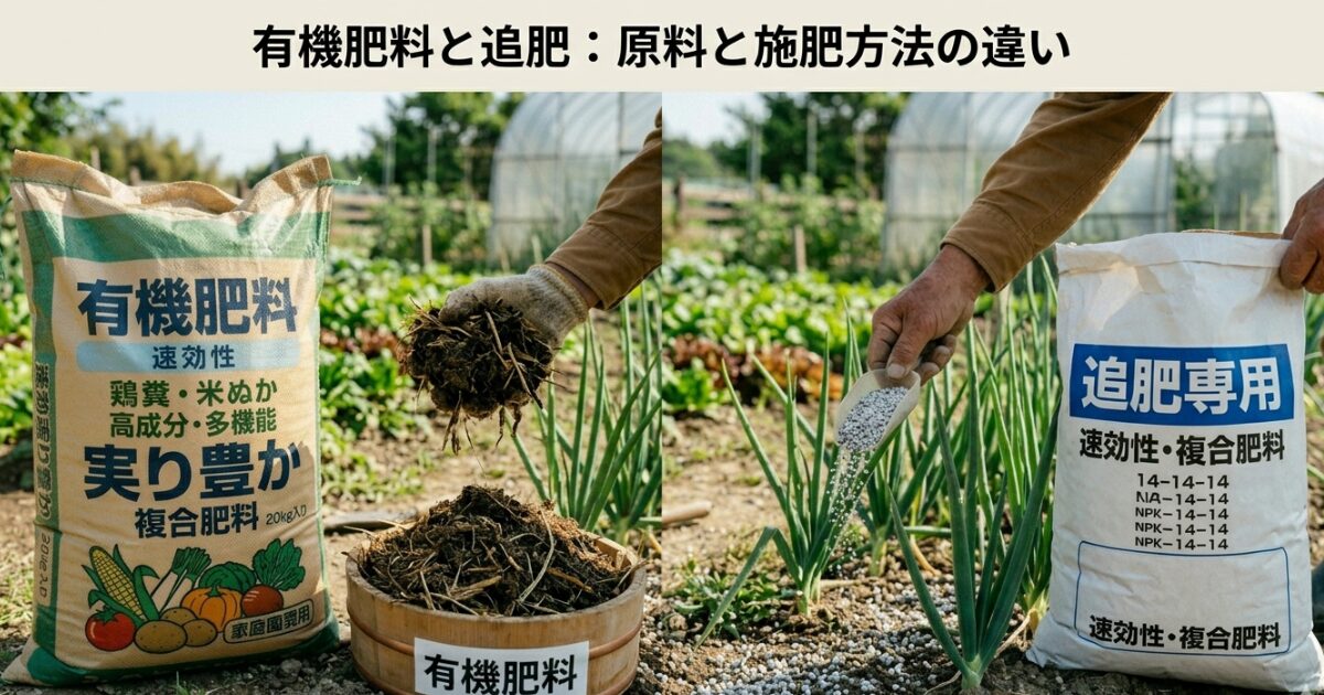有機肥料の追肥の仕方イメージ図