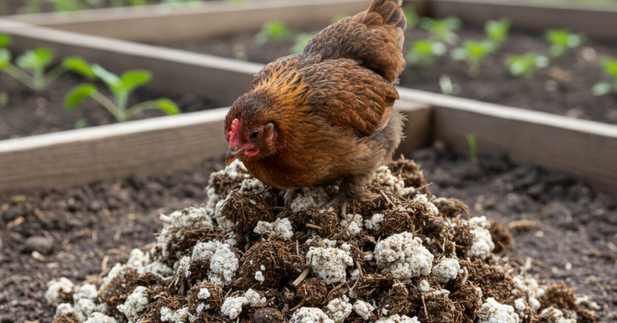 鶏糞を利用した栽培のコツのイメージ図
