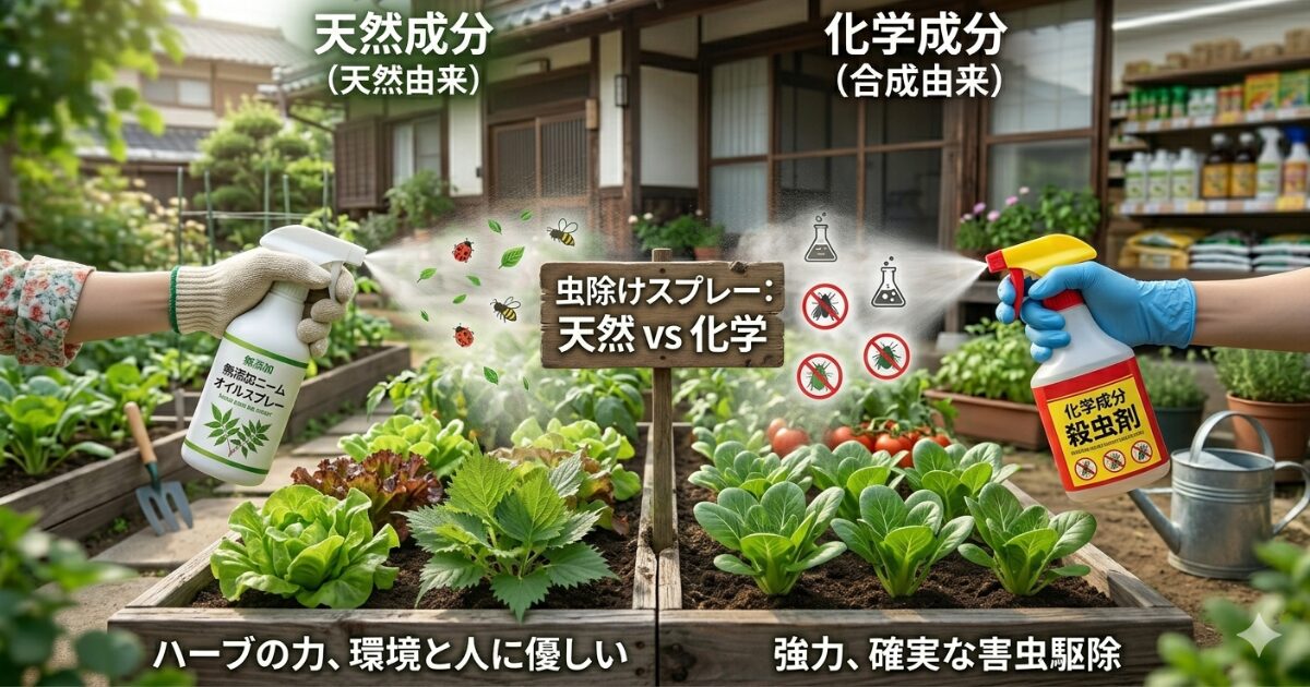 虫よけスプレーの比較のイメージ図