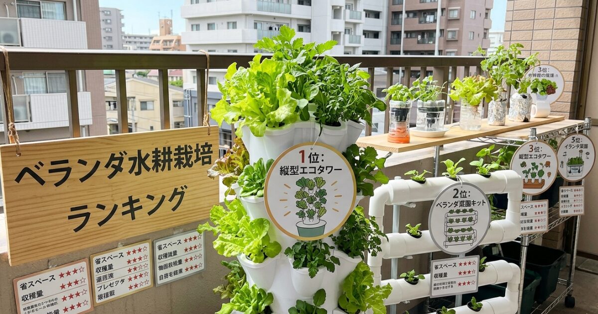 ベランダ水耕栽培ランキングのイメージ図