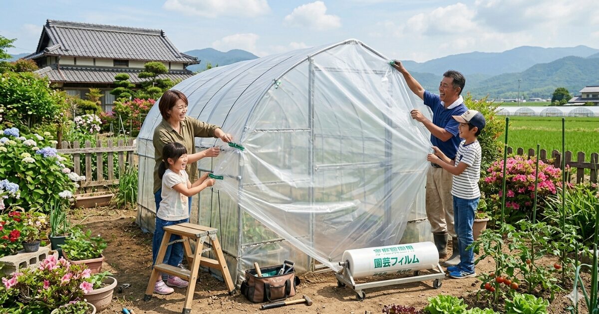 ビニールハウスの張替イメージ図