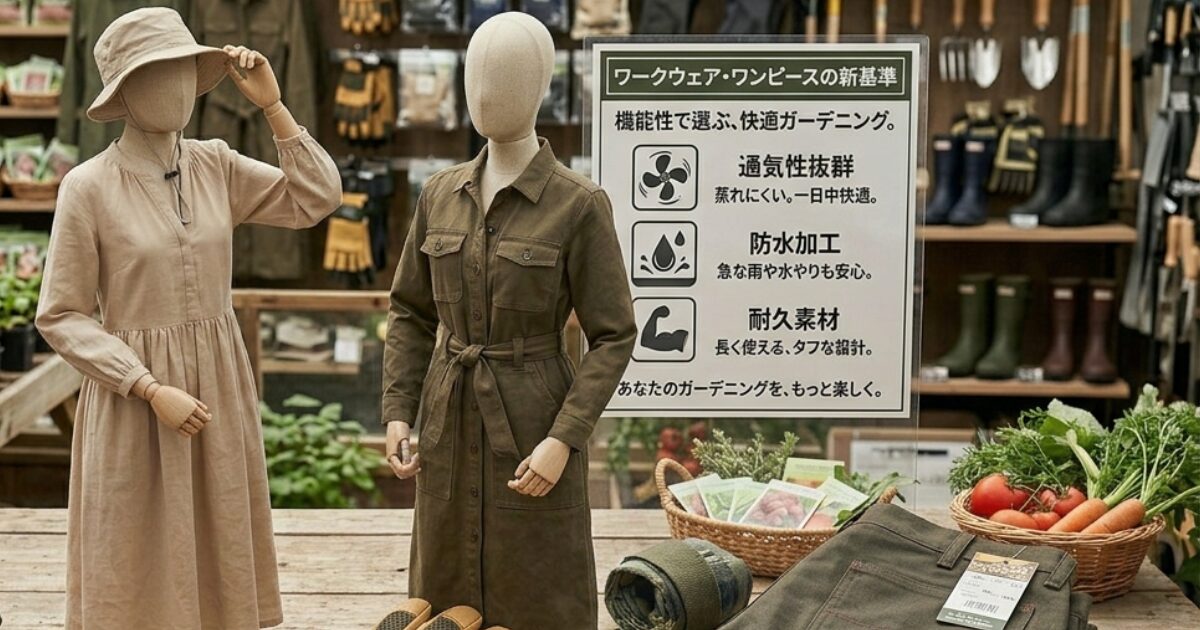 ワンピースで家庭菜園するイメージ図