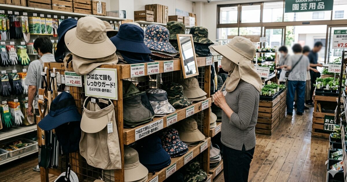 家庭菜園の帽子のイメージ図