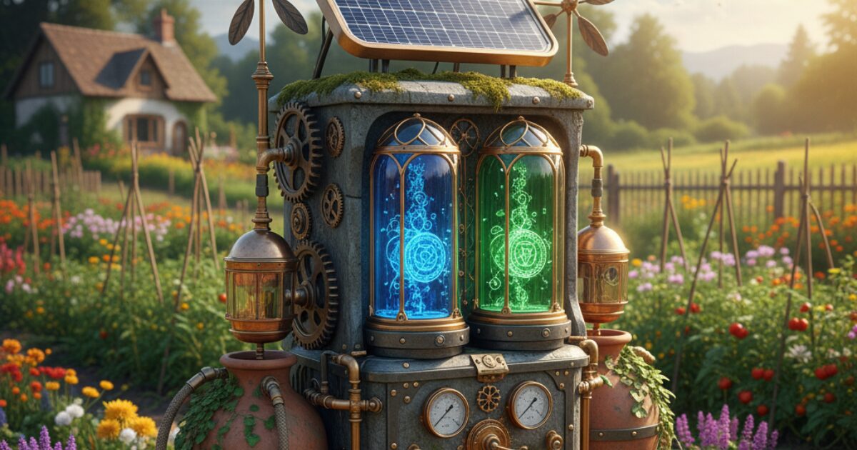 壊れにくい自動水やり機のイメージ図