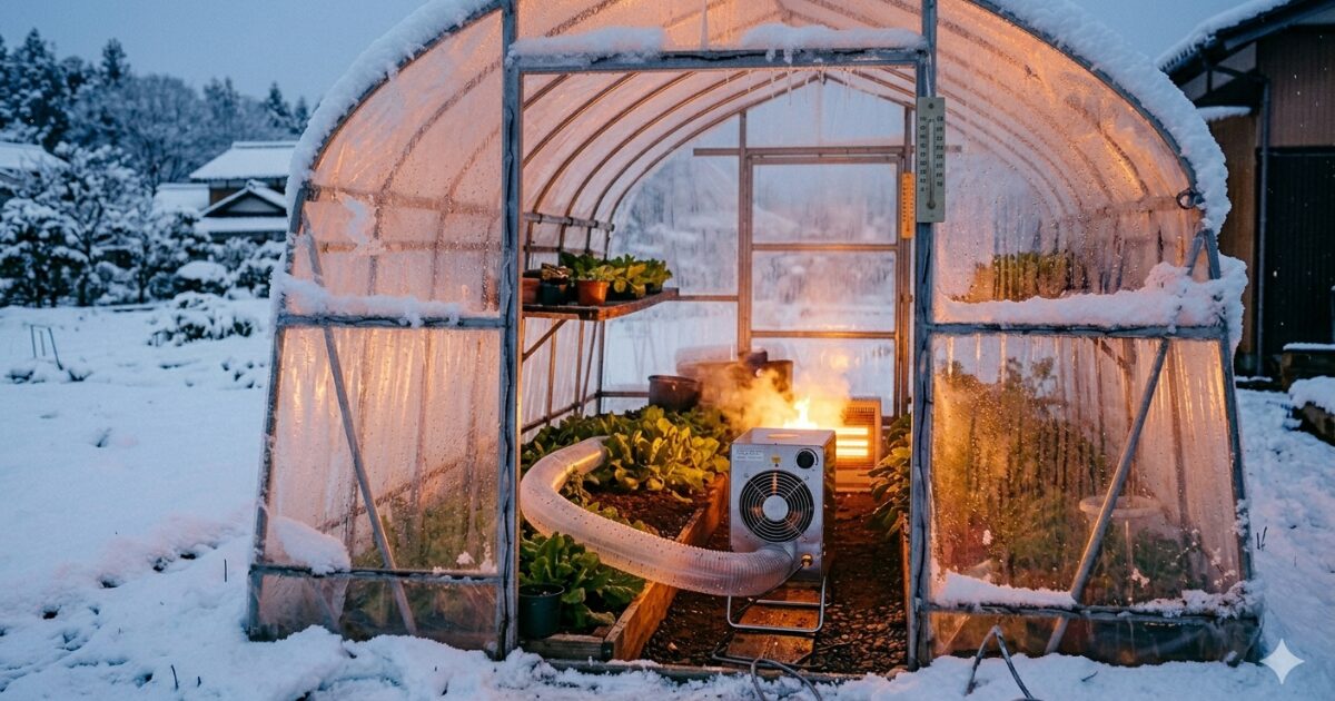 ビニールハウスを温める方法を完全解説｜冬の寒さでも植物を元気に育てる保温・暖房の工夫と実践テクニックのイメージ図